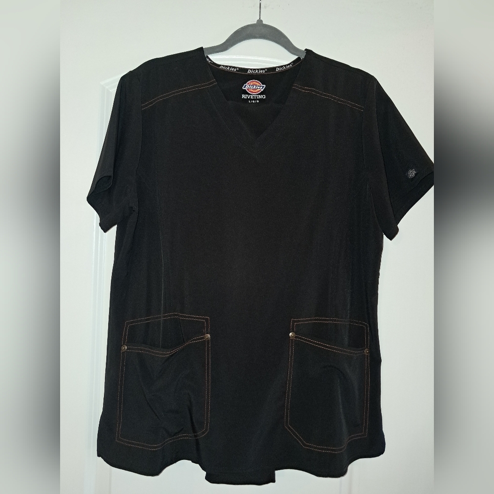 Dickies Black V-Neck Scrub Set
